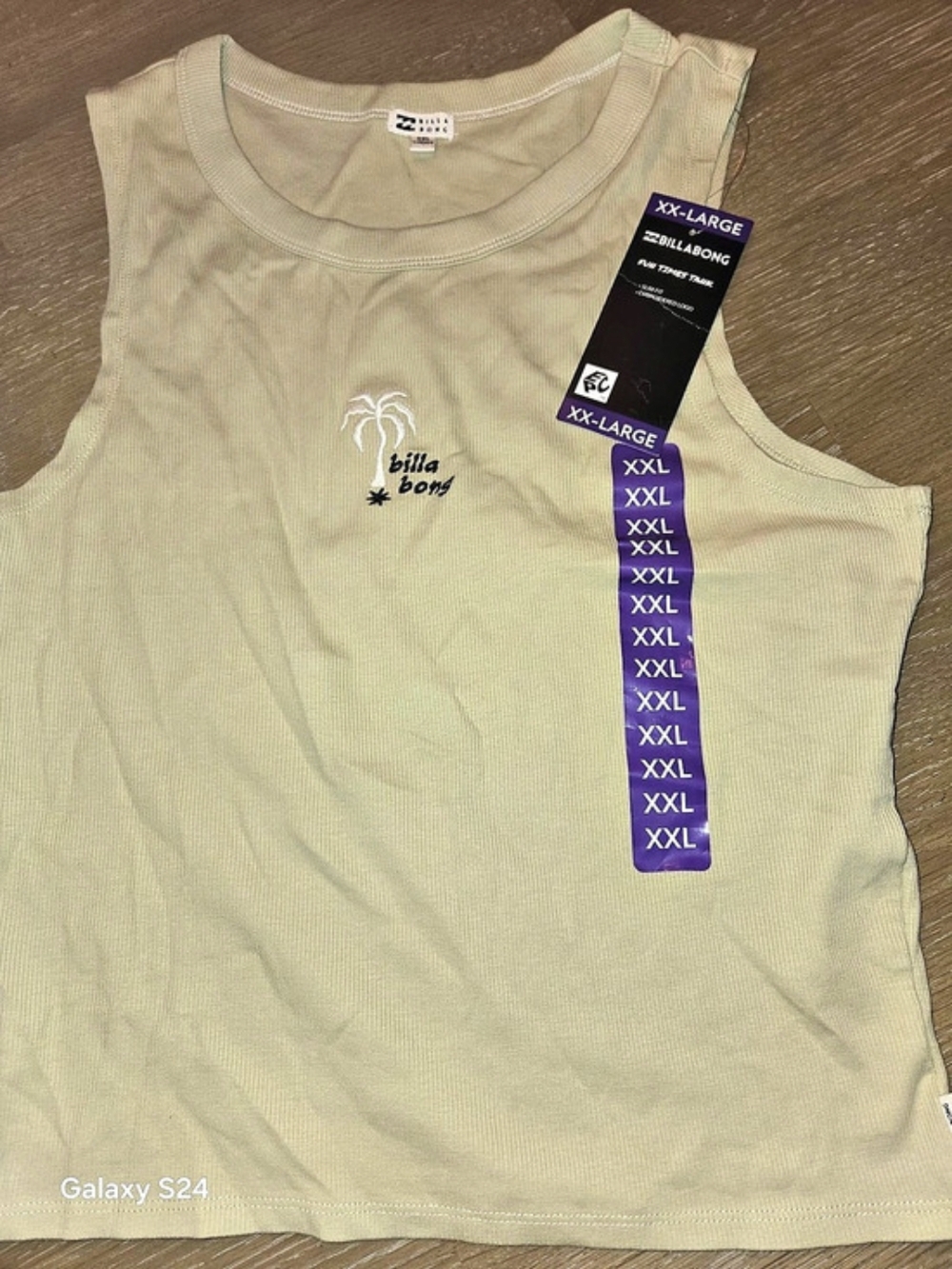 Billabong Fun Times Tank Ribbed Green XXL New